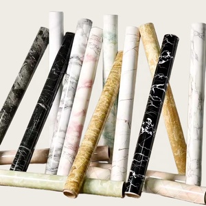 Pelapis furnitur PVC motif marmer, lapisan furnitur tahan air, vinil pelapis atas meja makan, aplikasi dekorasi - Product Image 1