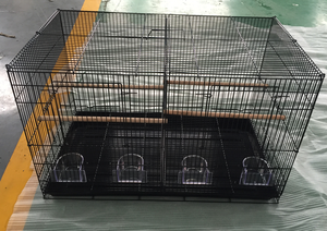 Cage pour chien Cage à oiseaux canari portable de haute qualité Plateau en plastique durable pour un nettoyage facile Boîte de rangement pour perroquets d'élevage simple Usine solide - Product Image 5