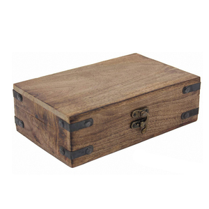 Cajas decorativas de madera tallada, caja de embalaje de regalo Vintage - Product Image 6