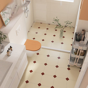 Azulejo pequeño Retro crema francesa, mate brillante suave para baño, cocina, exterior, Villa, salón, comedor, baldosas antideslizantes de albaricoque - Product Image 6