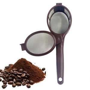 Cafetière de camping LM, compatible lave-vaisselle, avec entonnoir et cuillère réutilisables en acier inoxydable, filtre en maille portable, modèle de voyage LM25156 - Product Image 1