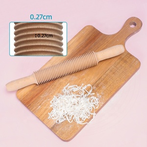 Baking fondant Con lăn Hướng dẫn sử dụng Spaghetti Pasta Pastry bột cắt gỗ cán pin với sọc thiết kế - Product Image 4