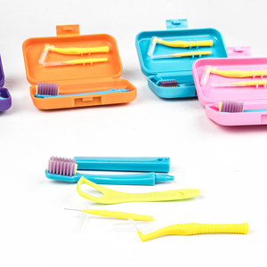 Kit de soins dentaires à domicile portable, orthodontique, interdentaire, voyage, brosse pliable, boîte de rangement, manuel, plastique, nettoyage des gencives orthodontiques - Product Image 6