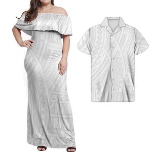 Robes blanches d'église Robes pour femmes Vêtements pour îles d'Asie et du pacifique Vêtements pour couples à imprimé tribal polynésien Vêtements de fête - Product Image 4