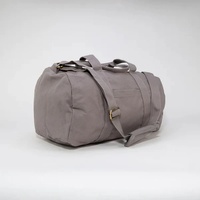 Sac de voyage personnalisé pour hommes et femmes, sac de nuit de luxe pour hommes et femmes, sac de sport gris nuage en toile de 14oz
