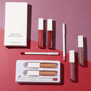 Brillo Labial de Última Moda al por Mayor, Maquillaje al por Mayor, Lápiz Labial Mate de Larga Duración con Etiqueta Privada Personalizada y Juego de Delineador de Labios, Cosmético - Product Image 2
