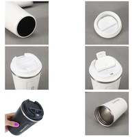Tasse de voyage isotherme en acier inoxydable 380 ml 510 ml avec affichage de la température et couvercle, personnalisable avec logo, pour voiture et bureau