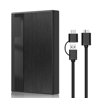 قرص صلب خارجي محمول USB 3.0 بسعة 500 جيجابايت و1 تيرابايت لتخزين البيانات مع منفذ Type-C، تصميم نحيف، شعار OEM للبيع بالجملة