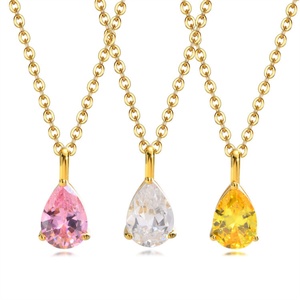 สร้อยคอจี้คริสตัลประดับทอง 18k ดีไซน์สวยงาม สามารถสลักชื่อได้ - Product Image 1