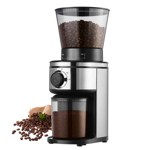 Moulin à café électrique transfrontalier le plus vendu, à meules en acier inoxydable, capacité 300g de grains, 150g de poudre, anti-statique et anti-éclaboussures - Product Image 1
