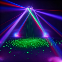UNOXINE Laser double vert/bleu RGBW haute puissance |   Lumière à Effet de Faisceau Contrôlée par DMX512 pour DJ, Soirées et Scènes de Club
