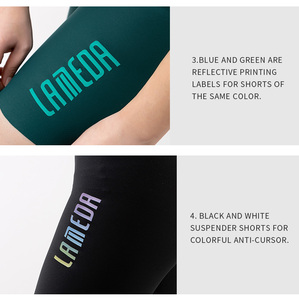 Vêtements de cyclisme pour femmes LAMEDA, cuissards à bretelles, impression par sublimation, bas durables - Product Image 3