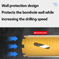 Forets diamantés à noyau humide avec système SDS PLUS pour béton, béton armé et maçonnerie de briques - Application pour armatures