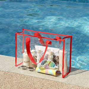 customized pvc shopping tote bag clear plastic bags Pvc Tote Shopping Bag