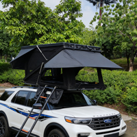 Carpa de Techo para Auto de Gran Espacio, Forma de Z, para las Cuatro Estaciones, Carcasa Rígida de Aluminio, Doble Capa, Expandible, con Vista Panorámica, Una Habitación