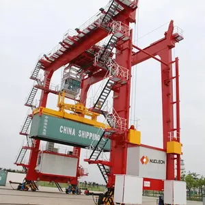 30 toneladas 50 toneladas Alta Calidad 30m span contenedor neumático de goma grúas de pórtico RTG grúa 40 toneladas Straddle Carrier para la venta