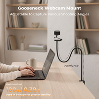 K&F Concept Esnek Masaüstü Montaj Aparatı C-Kelepçesi ve DJI Osmo 360, Insta360 ve GoPro için Canlı Yayın Çekimi için Esnek Boyunlu Stand