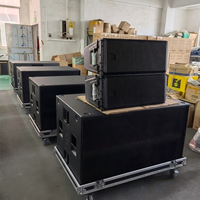Système de sonorisation professionnel passif Line Array 9007A avec double caisson de basses de 21 pouces pour concerts en extérieur et scènes