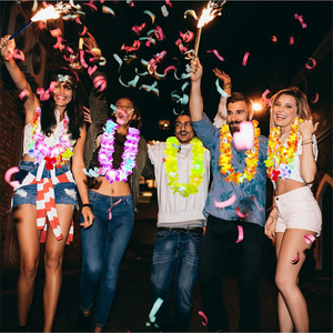 Decoración para Fiesta Temática <span class=keywords><strong>de</strong></span> Hawái 2026, Guirnalda <span class=keywords><strong>de</strong></span> <span class=keywords><strong>Flores</strong></span>, Pulsera Hula, Leis Hawaianos, Collar LED Luminoso <span class=keywords><strong>de</strong></span> Navidad, Envío Directo - Product Image 6