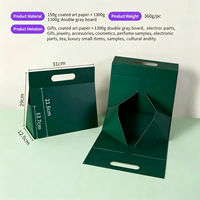 Boîte cadeau magnétique pliable triangulaire avec poignée portable, sac en papier pour cosmétiques, bijoux, parfums, thé, emballage de luxe personnalisé avec logo