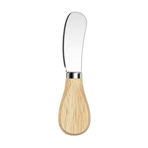 Stainless steel cheese <b>knife</b> with rubberized wooden handle household baking multi-functional kitchen utensil fork and <b>knife</b> <b>set</b> - Product Image 1