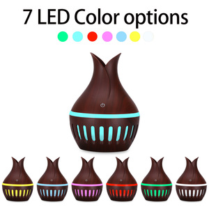 Venta caliente 2-en-1 Florero Humidificador decorativo Nano Spray Grano de madera Aceite esencial Difusor de fragancia Luz colorida para uso en automóvil - Product Image 4