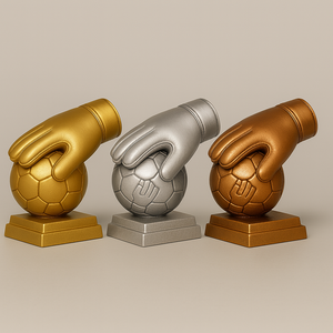 Ensemble <span class=keywords><strong>de</strong></span> trophées <span class=keywords><strong>de</strong></span> football en résine élégante WeiVista, <span class=keywords><strong>gant</strong></span> <span class=keywords><strong>de</strong></span> gardien <span class=keywords><strong>de</strong></span> but, ballon, figurine, fournisseur <span class=keywords><strong>de</strong></span> <span class=keywords><strong>prix</strong></span> sportifs pour les camps d'entraînement - Product Image 1