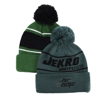 Bonnet d'hiver unisexe en tricot avec logo personnalisé, bonnet à pompon brodé, bonnet de ski pour homme