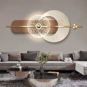 Fondo de cristal de lujo moderno de 120X50cm, pintura colgante de pared, estilo minimalista italiano <span class=keywords><strong>para</strong></span> decoración de dormitorio y sala de estar - Product Image 4