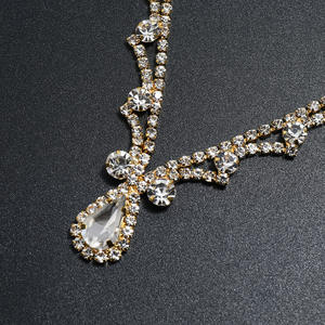 Cadena <span class=keywords><strong>para</strong></span> el Cabello en Forma de Lágrima, Diadema de Novia con Cuentas, Elegante y con Cristales en Forma de Gota de Agua, Joyería <span class=keywords><strong>para</strong></span> la Frente - Product Image 5