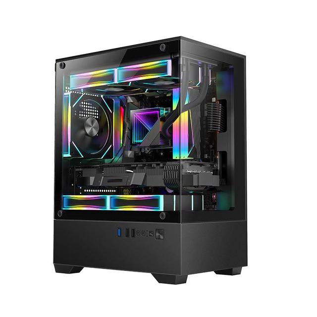 Factory Sale Mid Tower USB 3.0 ABS+glass Front Panel Support Micro Atx Motherboard Computer case for Gaming