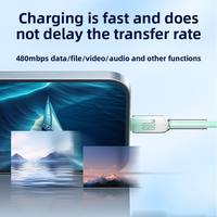 Câble de transfert de données et de charge rapide Type-C vers Type-C 60W, compatible avec iPhone 16, avec gaine recouverte de PD