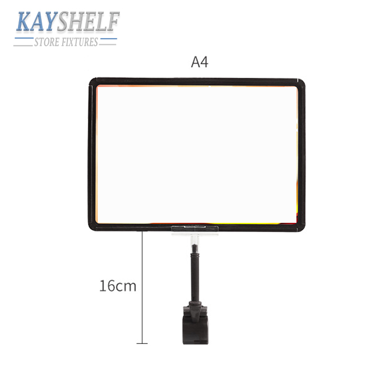 Пластиковый держатель для таблички с зажимом, Размер A4