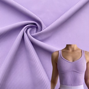 <span class=keywords><strong>Lot</strong></span> de stock été tricot rayure haute qualité nylon spandex tissu respirant pour débardeur côtelé - Product Image 1