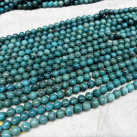 Perles Rondes Naturelles de Guérison en Turquoise pour la Fabrication de Bijoux, Colliers et Bracelets