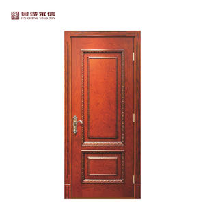 Porta Interna in Legno Massello Preassemblata Stile Classico Cinese e Lusso Americano con Pannello <span class=keywords><strong>a</strong></span> Rilievo per Case - Product Image 1