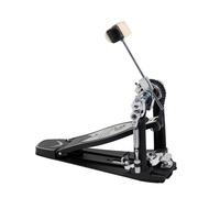 Pédale de grosse caisse simple en métal durable de haute qualité, noire et argentée, à entraînement direct, pour la vente en gros