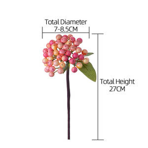 PJ1144 yapay meyve Holly çilek vazolar buketleri ve çiçek düzenlemeleri için Berry kök dallar el sanatları tatil ev dekor - Product Image 6