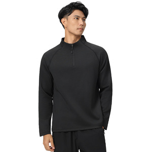 Maglia Sportiva a Maniche Lunghe in Poliestere con Fodera in Pile, Asciugatura Rapida, Mezza Zip e Collo Alto per <span class=keywords><strong>Uomo</strong></span>, Ideale per Corsa e Fitness - Product Image 5