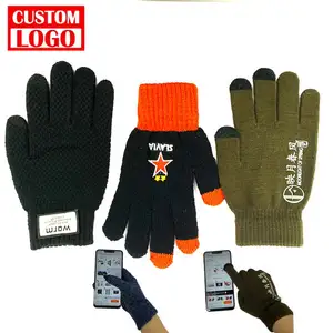 Пользовательские перчатки на заказ ваш собственный логотип Акриловые Один размер трикотажные ручные перчатки