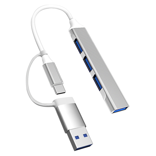 Stable Performance Usb C Hub Extension Dock 4 Ports Hubs Connectors Type C Splitter Adapter for Laptop Docking Station