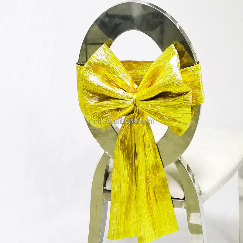 Новый стиль, роскошный стул из нержавеющей стали с круглой спинкой для банкета, мероприятия, свадьбы