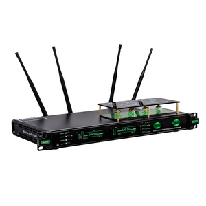 Micrófono inalámbrico UHF IR de 2 canales con tubo electrónico, nuevo diseño, 4 Uds., con cambio de color, para Bar, <span class=keywords><strong>restaurante</strong></span>, hogar - Product Image 3