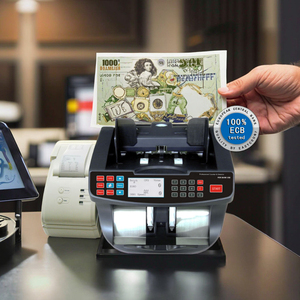 Contador de Billetes Easycount EC990 con Certificación ROHS, de Grado Bancario, Alta Velocidad, 1000 Billetes/Min, Tolva para <span class=keywords><strong>500</strong></span> Billetes, Multimoneda USD/EUR/RUB - Product Image 5