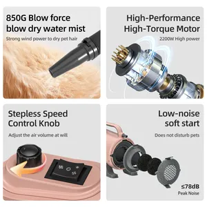 Sèche-cheveux <span class=keywords><strong>pour</strong></span> animaux de compagnie Shernbao SHD-2600P Super Cyclone en plastique, <span class=keywords><strong>souffleur</strong></span> haute puissance <span class=keywords><strong>pour</strong></span> un séchage rapide, professionnel <span class=keywords><strong>pour</strong></span> les toyeurs. - Product Image 3