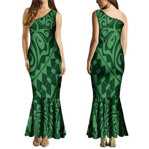 <span class=keywords><strong>Vestido</strong></span> de mujer polinesio estilo isleño elegante de un hombro Maxi cola de pez <span class=keywords><strong>vestido</strong></span> de mujer <span class=keywords><strong>vestido</strong></span> sin mangas de sirena de <span class=keywords><strong>talla</strong></span> grande ropa de mujer - Product Image 1