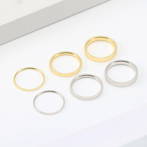 BAPR33 RINNTIN 1mm 2mm 3mm 14K Gold Stacking Stackable <strong>Band</strong> 925 Sterling <strong>Silver</strong> Couple Wedding <strong>Band</strong> <strong>Ring</strong> for Men Women - Product Image 6