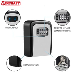 Coffret de sécurité mural en zinc poli de haute sécurité avec serrure à code à 4 chiffres, marque JXD, pour le rangement des clés - Product Image 5