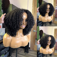 Perruque frontale HD 100 % naturelle vietnamienne Pixie Curly, perruques de cheveux humains bouclés avec dentelle frontale pré-épilée pour femmes noires