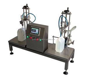 Machine de remplissage semi-automatique à double tête pour liquides de nettoyage de toilettes, anti-corrosion, à base de <span class=keywords><strong>chlore</strong></span>, pour eau et huile, avec pesage - Product Image 3